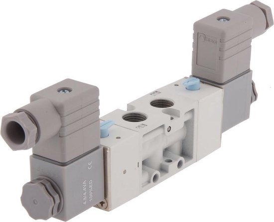5/3 Way Valve G1/4" 24V~ Center Closed Aluminum Api A1E270- - API Pneumatic Ürünü