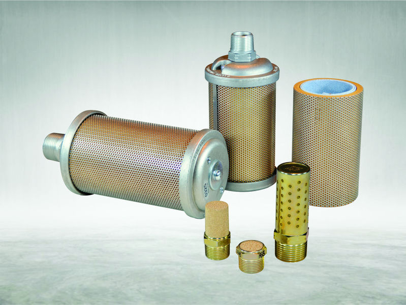 Compressed Air Silencer Bichrome Steel/Brass G1/8 Asco M1Mb