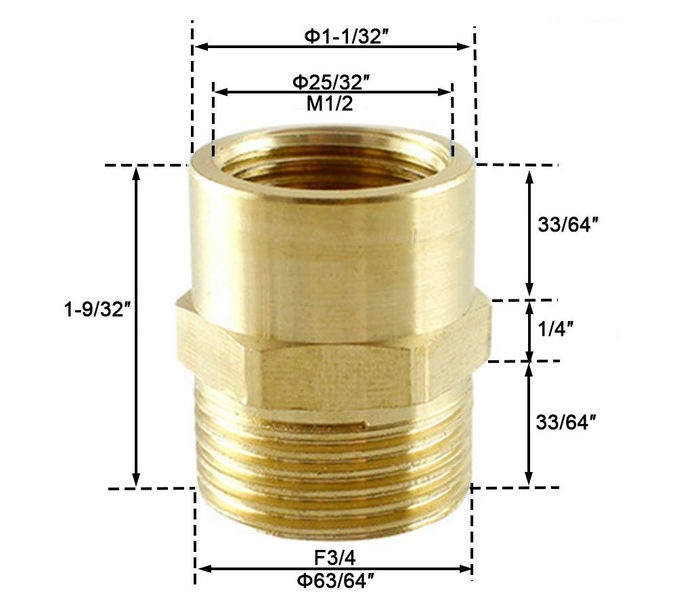 Thread Reducing Sleeve V4A G1/2 G3/4 40Bar Mu 12 34 Es