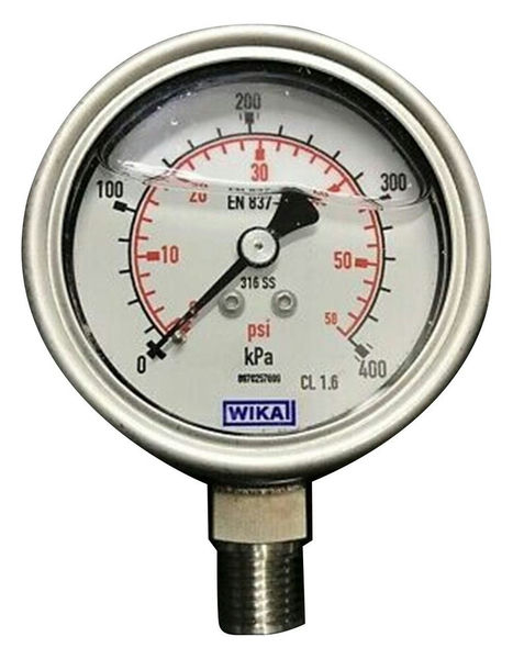 Compact Pressure Gauge Va/Stainless Steel 50Mm 1/4/R 0/1Bar Mes500/1U14