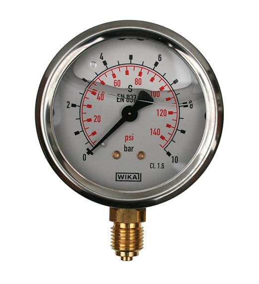 Compact Pressure Gauge Va/Stainless Steel 50Mm 1/4/A 0/10Bar Mes500/10H14