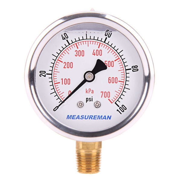 Glycerin Pressure Gauge Va 63Mm 1/4/A 0/160Bar Meg630/160H